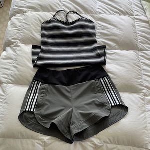 Lululemon Tank Top and Athleta Shorts